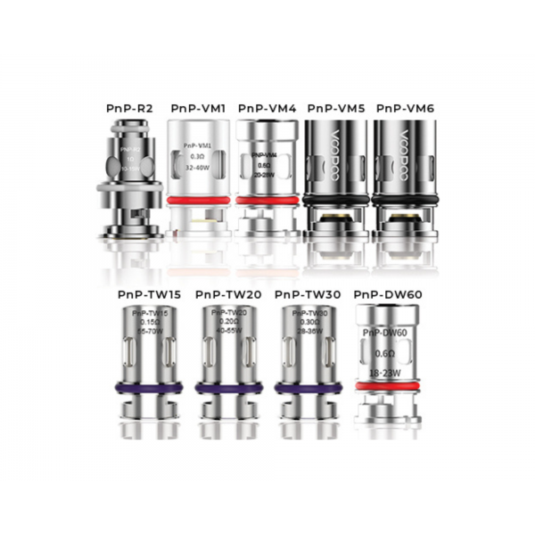 Voopoo PNP Replacement Coil (DW60 0.6ohm/TW30 0.30ohm/TW20 0.20ohm/TW15 0.15ohm/VM1 0.3ohm/VM4 0.6ohm/VM5 0.2ohm/VM6 0.15ohm) -Single